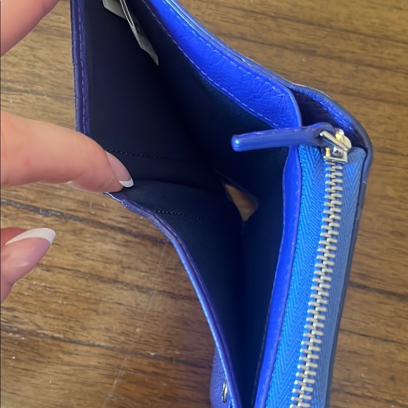 MCM Royal Blue studded Leather Wallet - Picture 3 of 6
